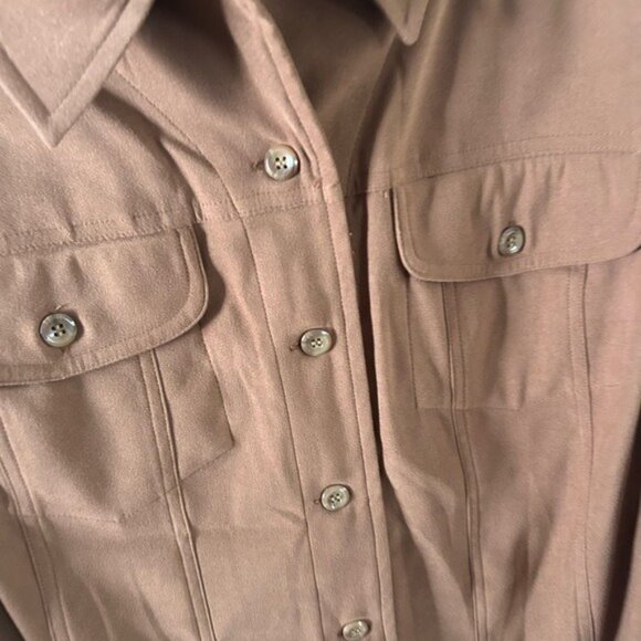 Islander Brown Collared Button Down Long Sleeve Shirt NWT 2X Plus Size READ - Picture 7 of 16